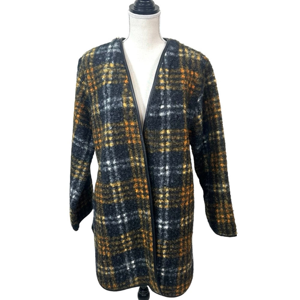 Plaid Teddy Coat Jacket Shacket Size X Outdoor Cabin Old Money Heritage Classic